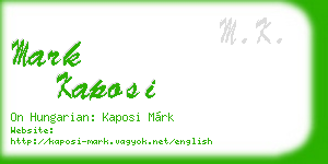 mark kaposi business card