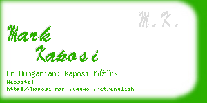 mark kaposi business card